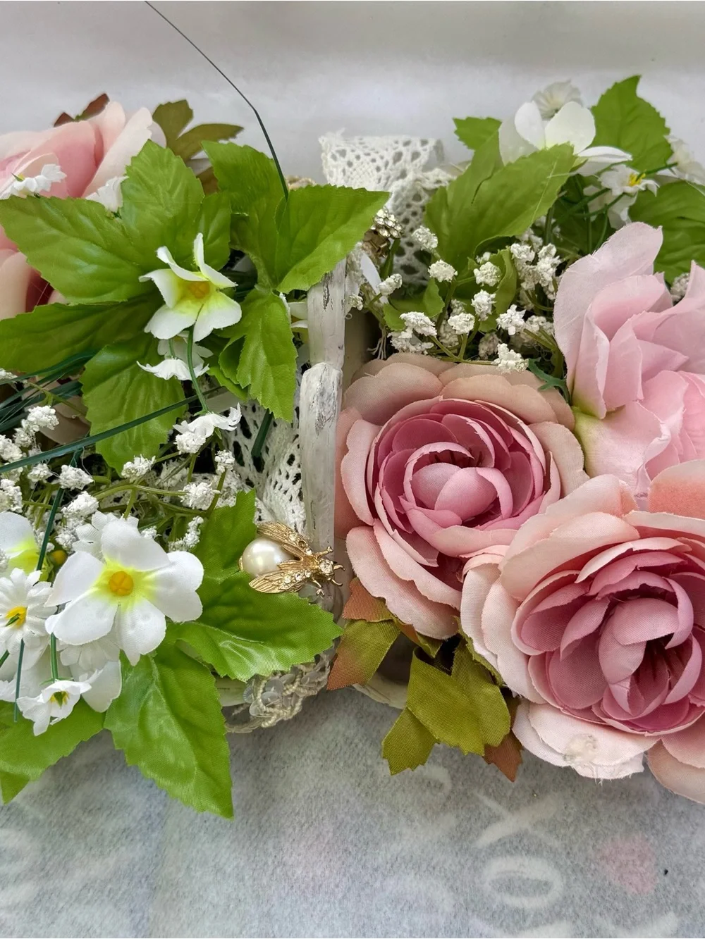 Pink Artificial Rose Floral Arrangement by René